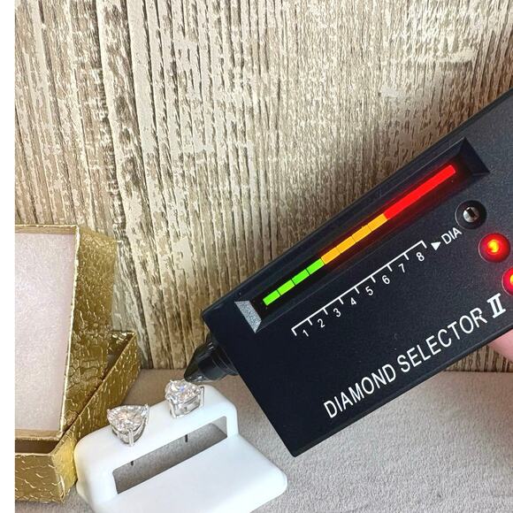 10ct. Heart Shaped Moissanite in PLATINUM filled 925 Silver - Picture 7 of 9